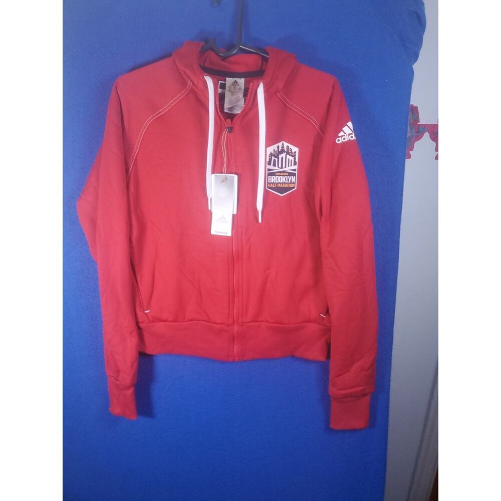 NWT Adidas Men's Small Stadium Sustainability Hoodie NYC BROOKLYN HALF MARATHON - Picture 11 of 16